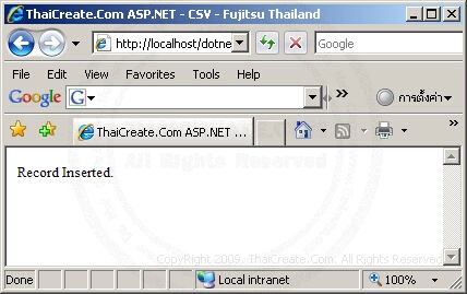 ASP.NET Write CSV ASP.NET Write CSV