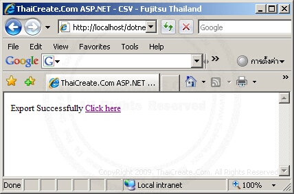 ASP.NET CSV