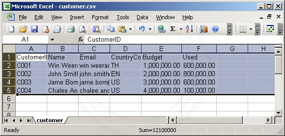 (C#) ASP.NET Export Database To CSV