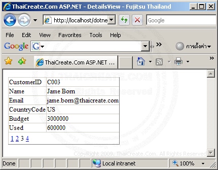 ASP.NET DetailView Control ASP.NET DetailView Control