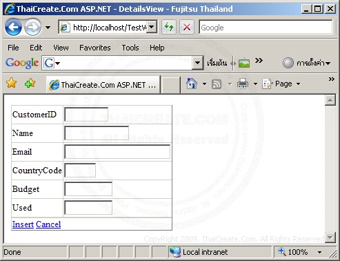 ASP.NET DetailView Control ASP.NET DetailView Control