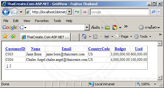 ASP.NET GridView Control ASP.NET GridView Control