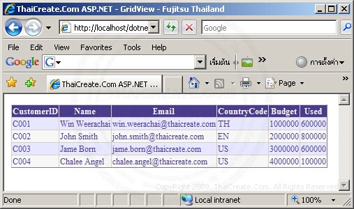 ASP.NET GridView Control