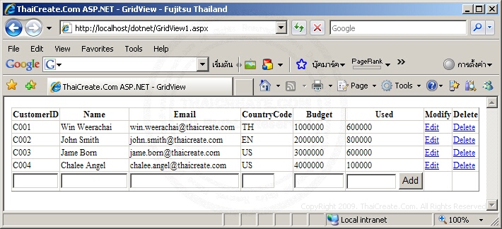 ASP.NET GridView Control ASP.NET GridView Control