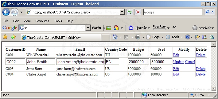 ASP.NET GridView Control ASP.NET GridView Control
