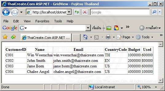 ASP.NET GridView Control