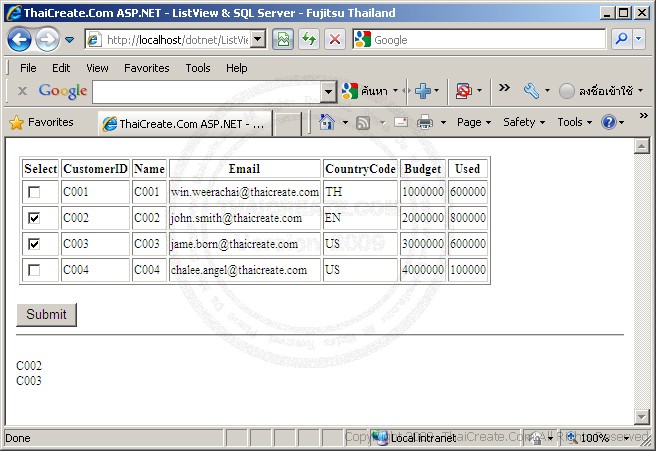 ASP.NET ListView & SQL Server