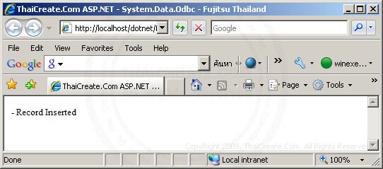 ASP.NET System.Data.Odbc