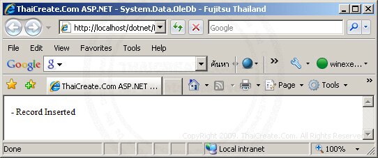 ASP.NET System.Data.OleDb ASP.NET System.Data.OleDb