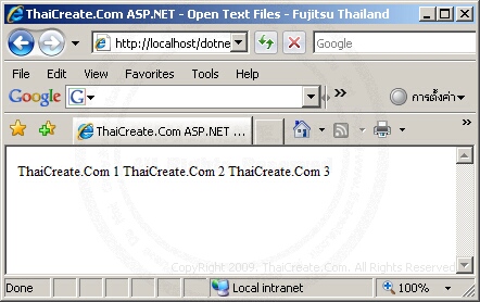 ASP.NET Read Text Files