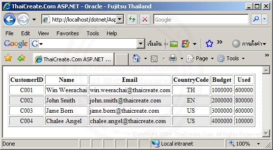 ASP.NET & Oracle