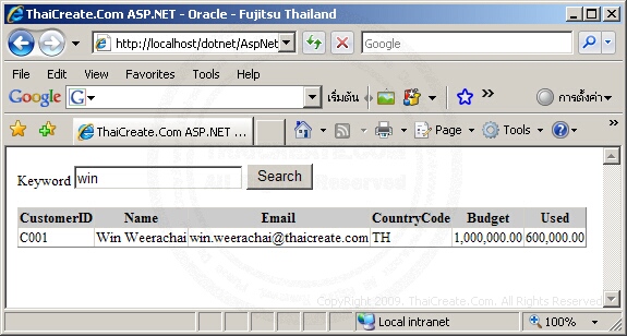 ASP.NET & Oracle ASP.NET & Oracle