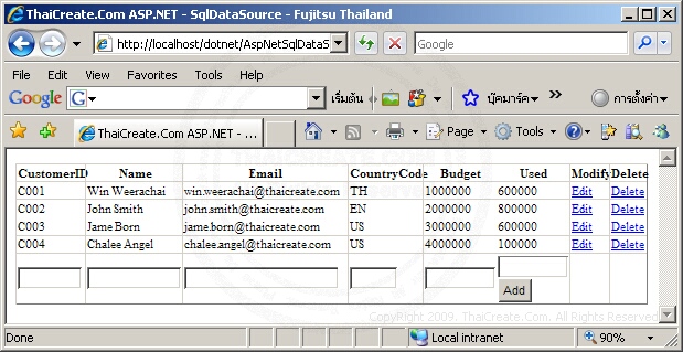 ASP.NET SqlDataSource ASP.NET SqlDataSource