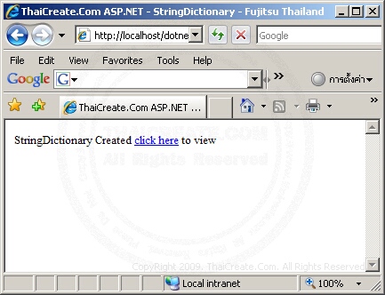 ASP.NET StringDictionary
