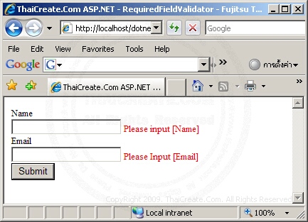ASP.NET RequirdFieldValidator