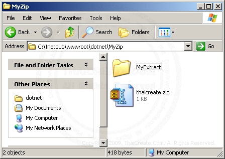 (C#) ASP.NET UnzipFile/Extract Zip file
