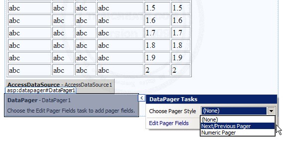 ASP.NET DataPager