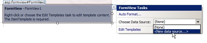 (C#) ASP.NET FormView Control - AccessDataSource