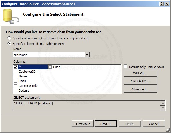 ASP.NET & AccessDataSource and GridView