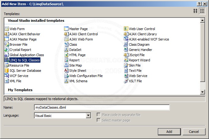 ASP.NET LinqDataSource - asp:LinqDataSource