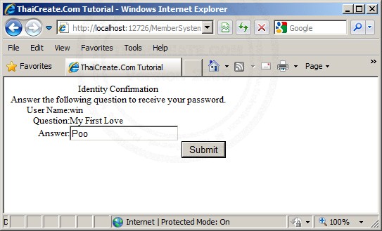 ASP.NET PasswordRecovery