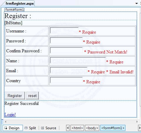 ASP.NET Register/Login/Reset Password/Update Profile ASP.NET Register/Login/Reset Password/Update Profile