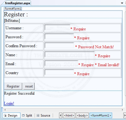 ASP.NET Register/Login/Reset Password/Update Profile