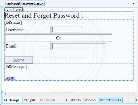ASP.NET Register/Login/Reset Password/Update Profile