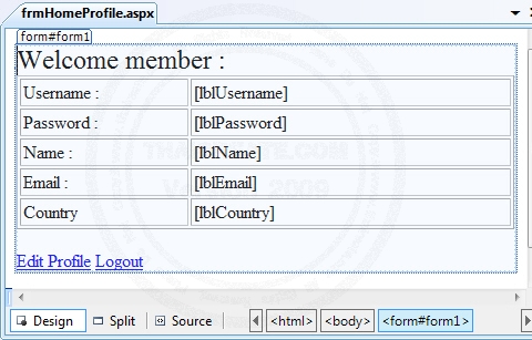 ASP.NET Register/Login/Reset Password/Update Profile ASP.NET Register/Login/Reset Password/Update Profile