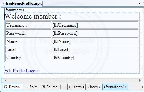 ASP.NET Register/Login/Reset Password/Update Profile