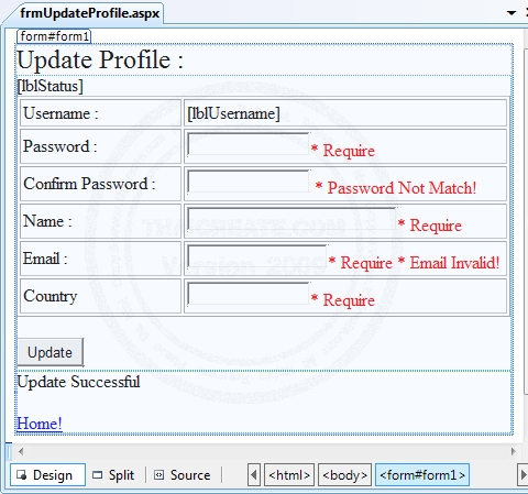 ASP.NET Register/Login/Reset Password/Update Profile