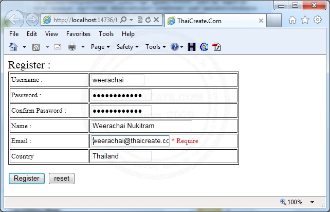 ASP.NET Register/Login/Reset Password/Update Profile