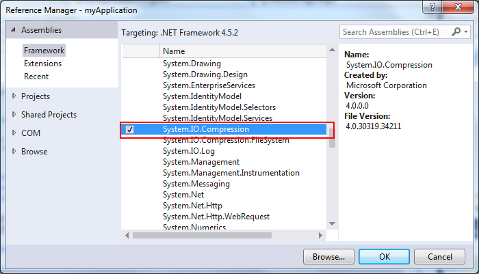 C# VB.Net Zip File