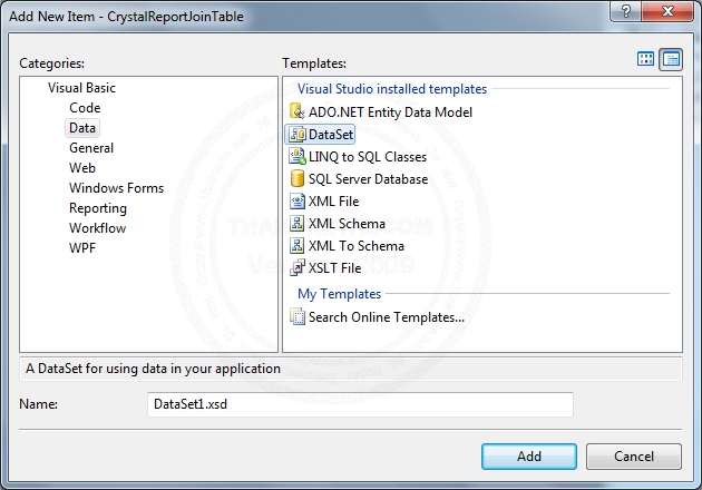 Crystal Report Join table