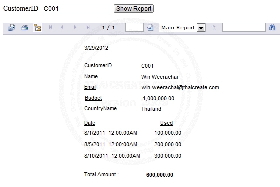 Crystal Report Join table