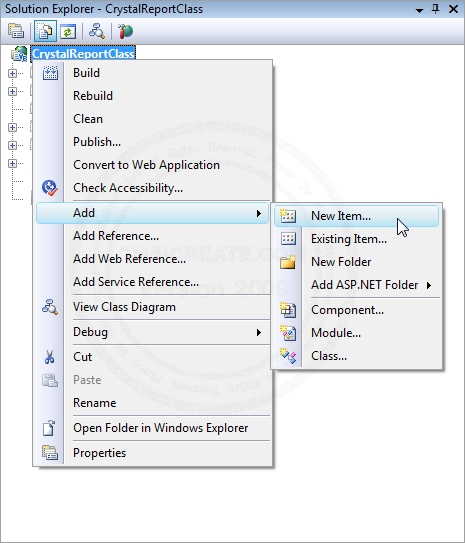 Crystal Report Class .NET Crystal Report Class .NET