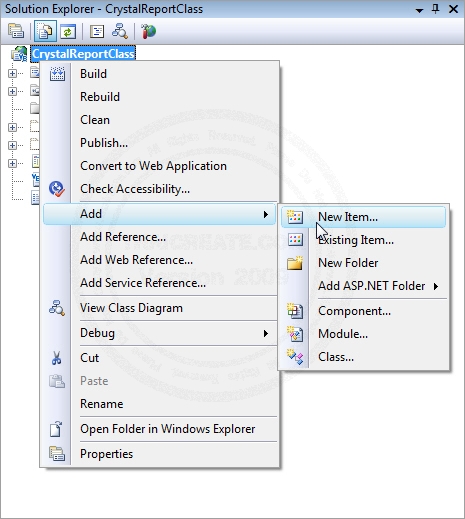 Crystal Report Class .NET