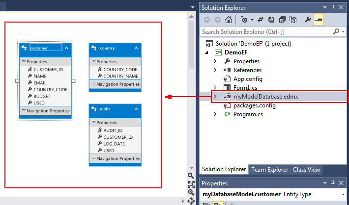 Entity Framework MySQL Database