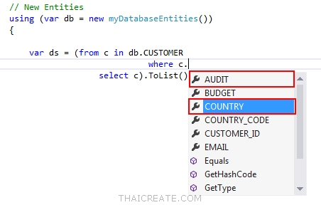 Table & Relation LINQ, Entity Framework