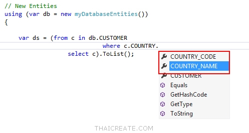 Table & Relation LINQ, Entity Framework