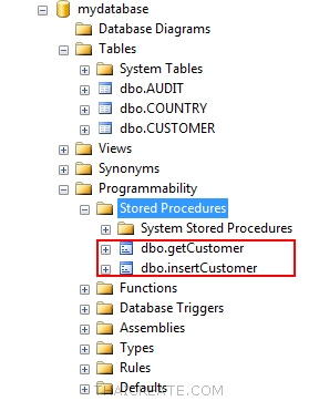 Entity and Stored Procedure