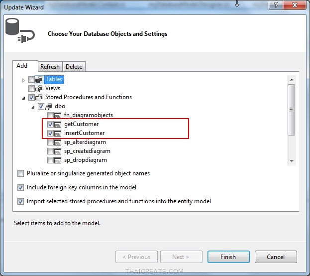 Entity and Stored Procedure