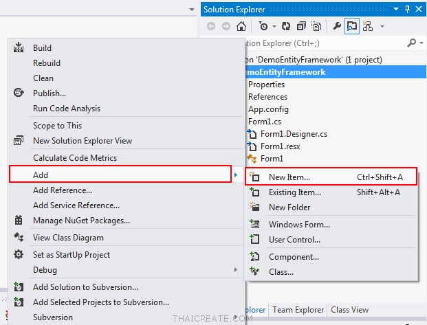 Database First Development With Entity Framework 5 In Visual Studio