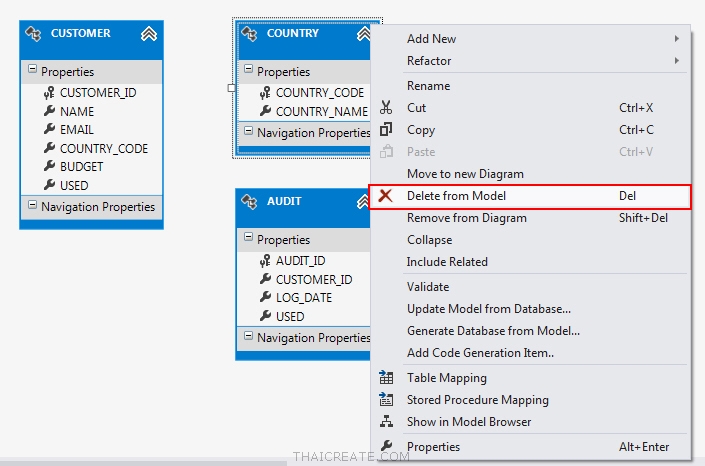 สร้าง Entity Framework เพื่อติดต่อกับ Database การสร้าง Model Entities ...
