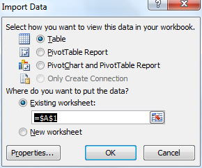 Excel Connect to SQL Server