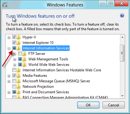 ASP.NET - IIS8 Windows 8
