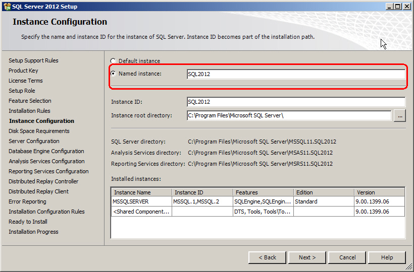 SQL Server 2012 Install with instance SQL Server 2012 Install with instance