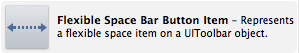 Flexible Space Bar Button Item - iOS Example (iPhone , iPad Flexible Space Bar Button Item - iOS Example (iPhone , iPad