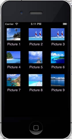 iOS/iPhone Collection View (UICollectionViewController) Multiple Column Item iOS/iPhone Collection View (UICollectionViewController) Multiple Column Item