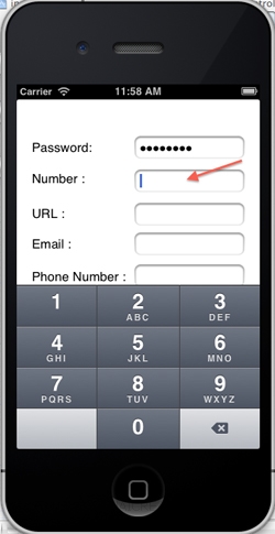 iOS/iPhone Hide Input Keyboard and Validate Text Field 